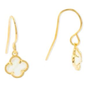 Mia Fiore mother of pearl clover drop earrings made in Italy